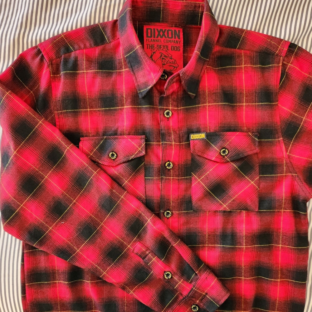 Dixxon Red and Black Plaid Men's Shirt
